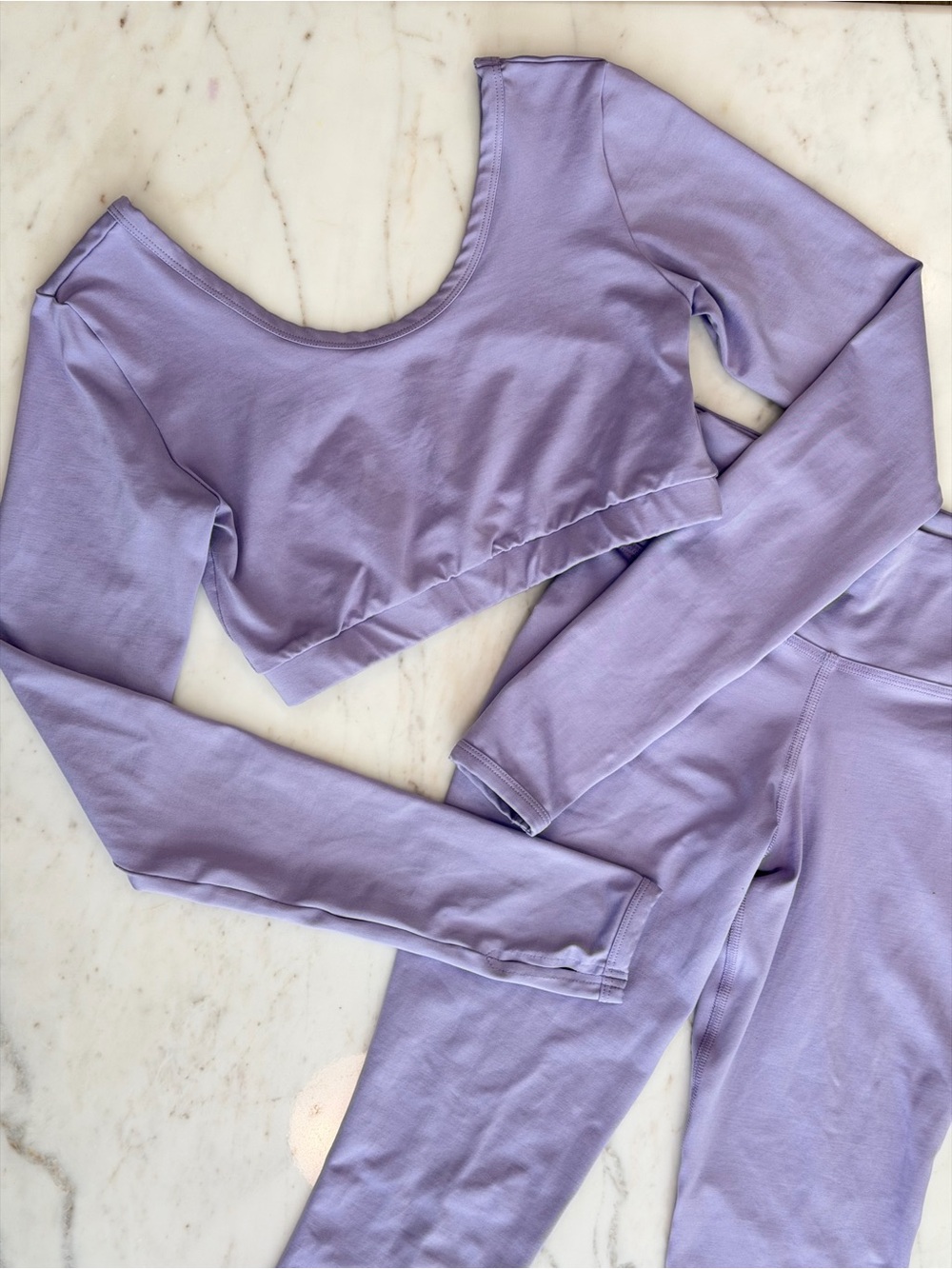 Designed for Fitness Lavender Crop Top & Leggings Activewear Set - S - Picture 4 of 15